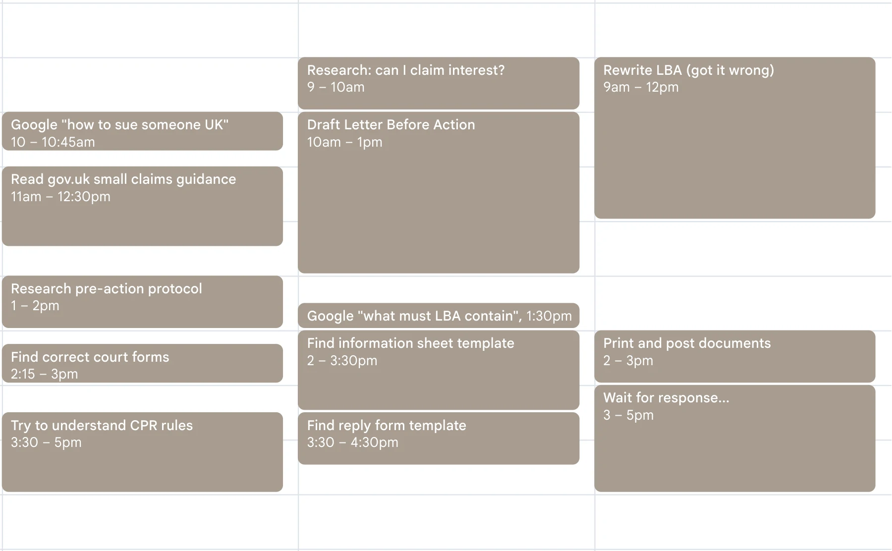 Self-managed debt recovery: variable time investment, no professional legal expertise required